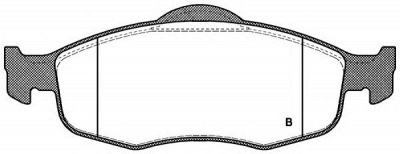 OPEN PARTS bpa043202 -  Комплект тормозных колодок, дисковый тормоз